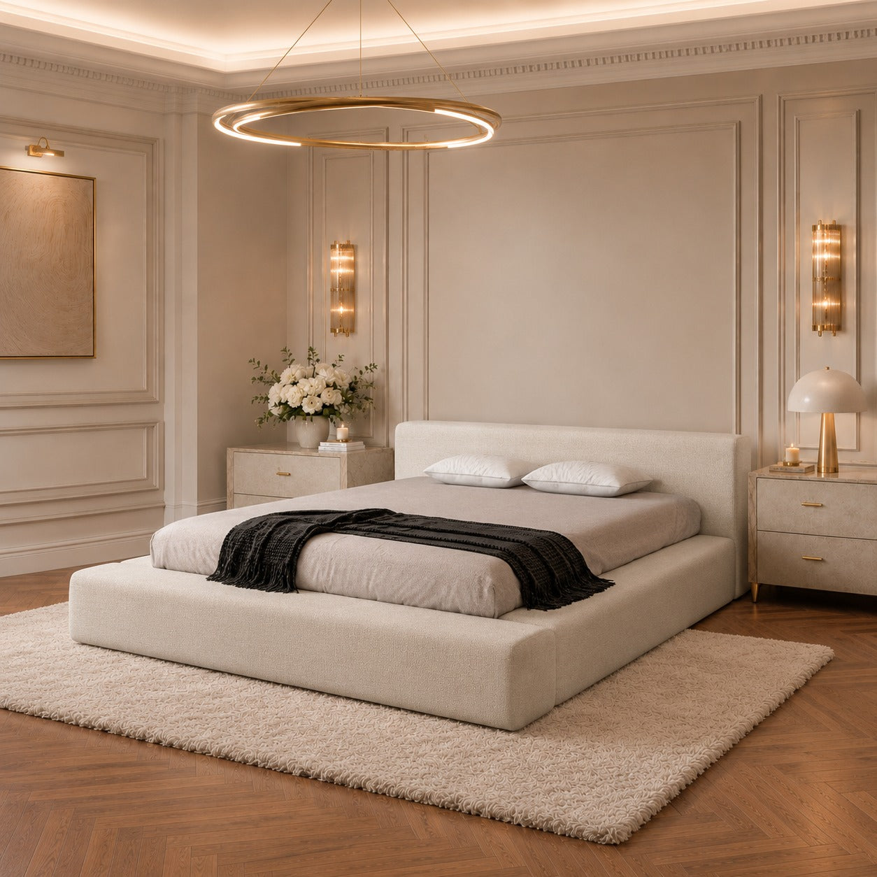 The Dune boucle bed